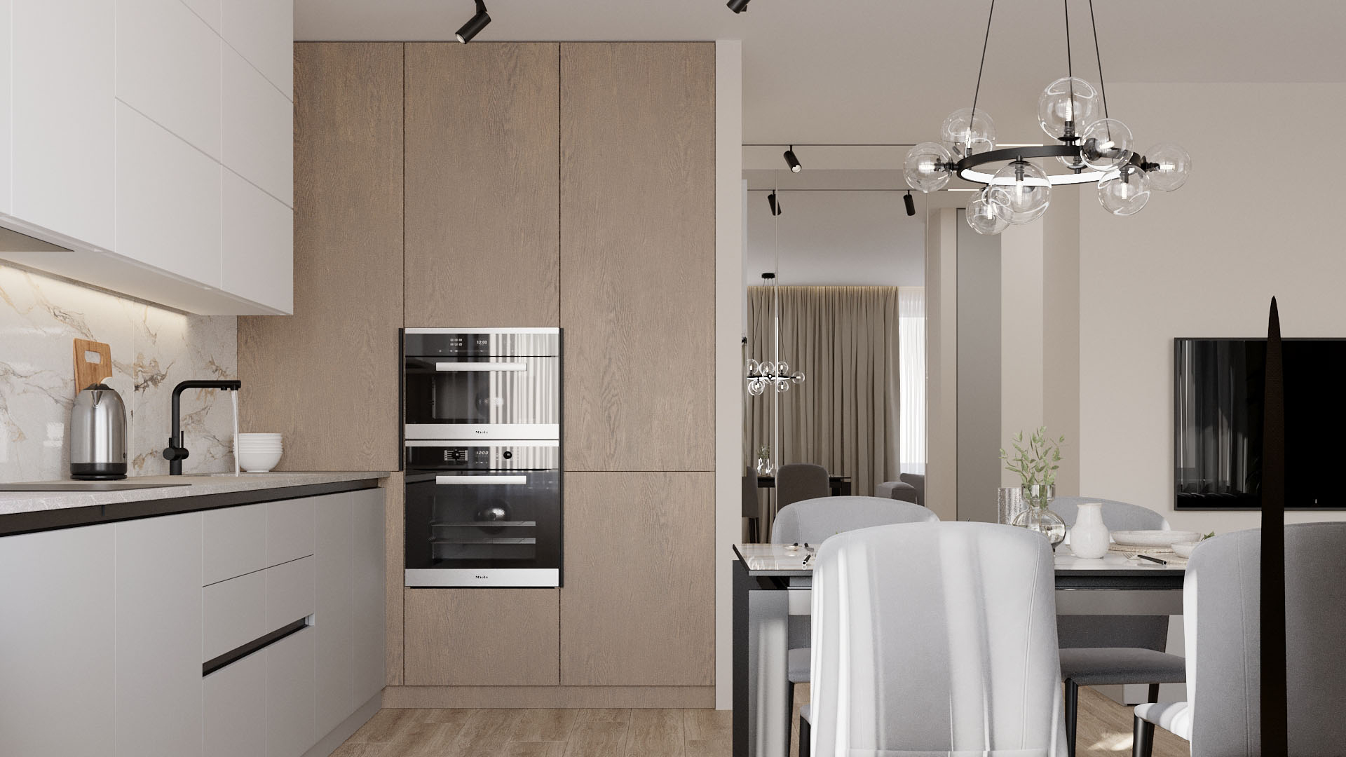 3к квартира (93 кв.м). Современный стиль