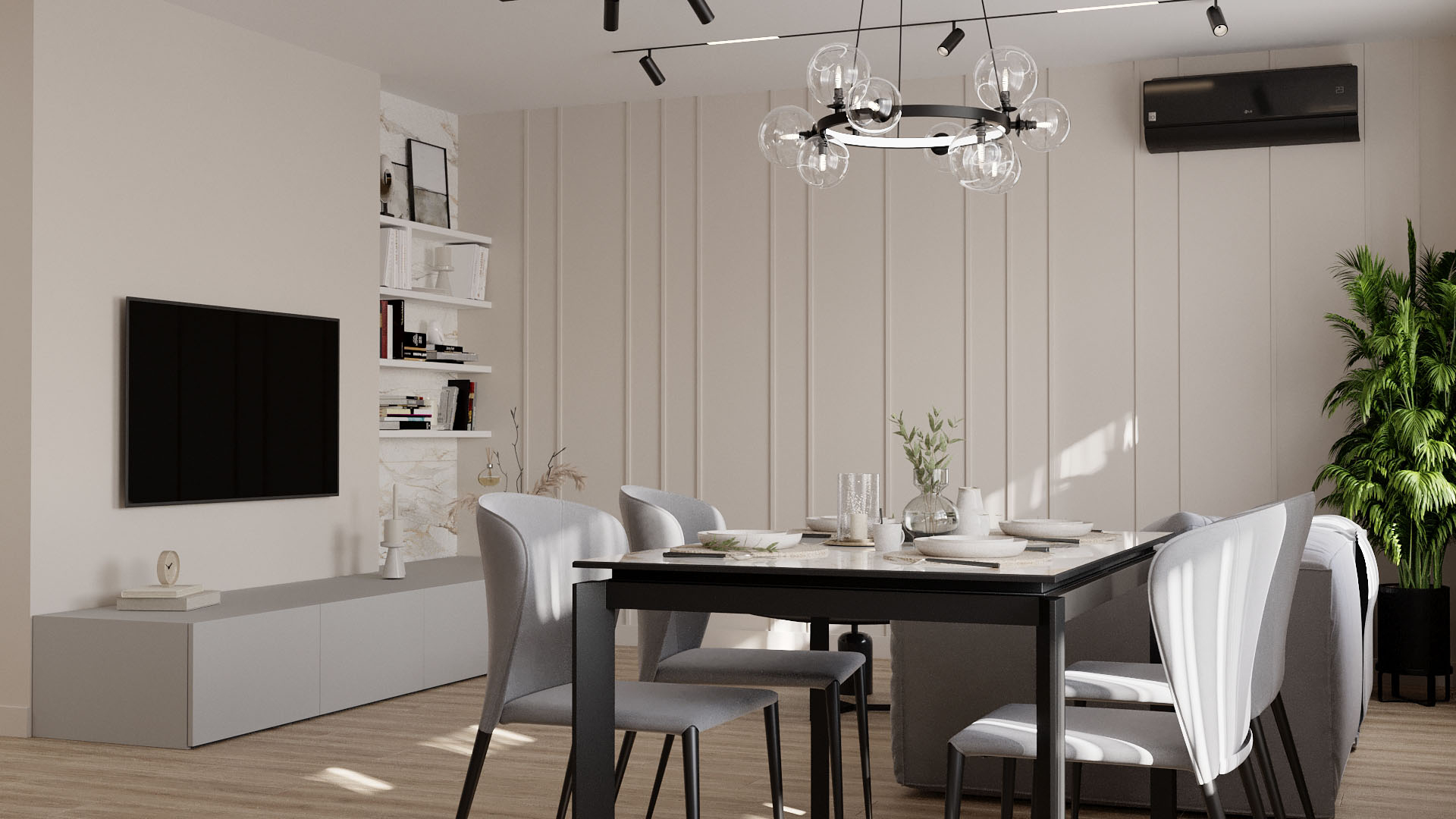 3к квартира (93 кв.м). Современный стиль