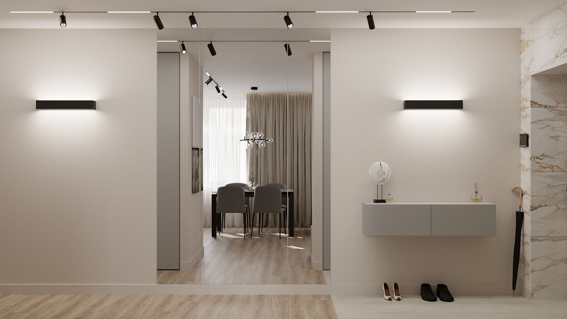 3к квартира (93 кв.м). Современный стиль